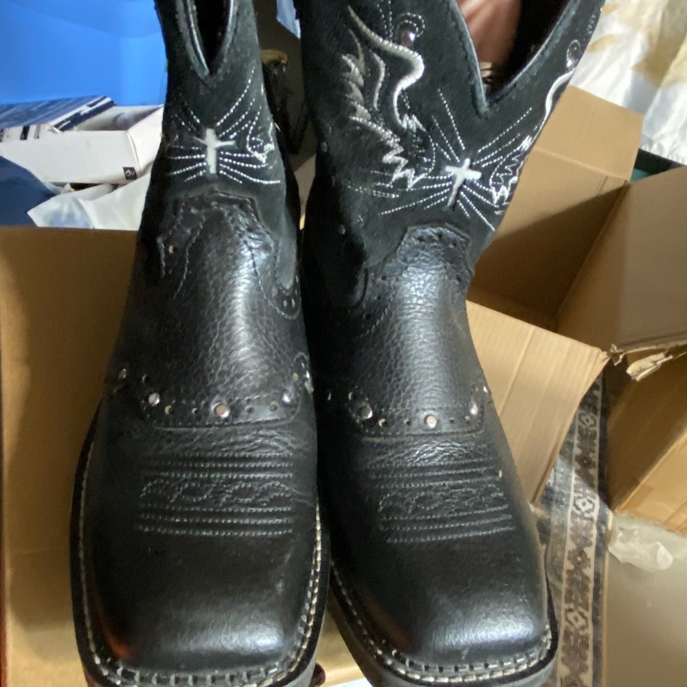 Justin Boots Black Leather